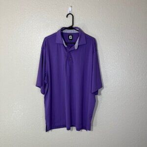 FootJoy FJ Purple Strech Golf Polo Shirt Size XL